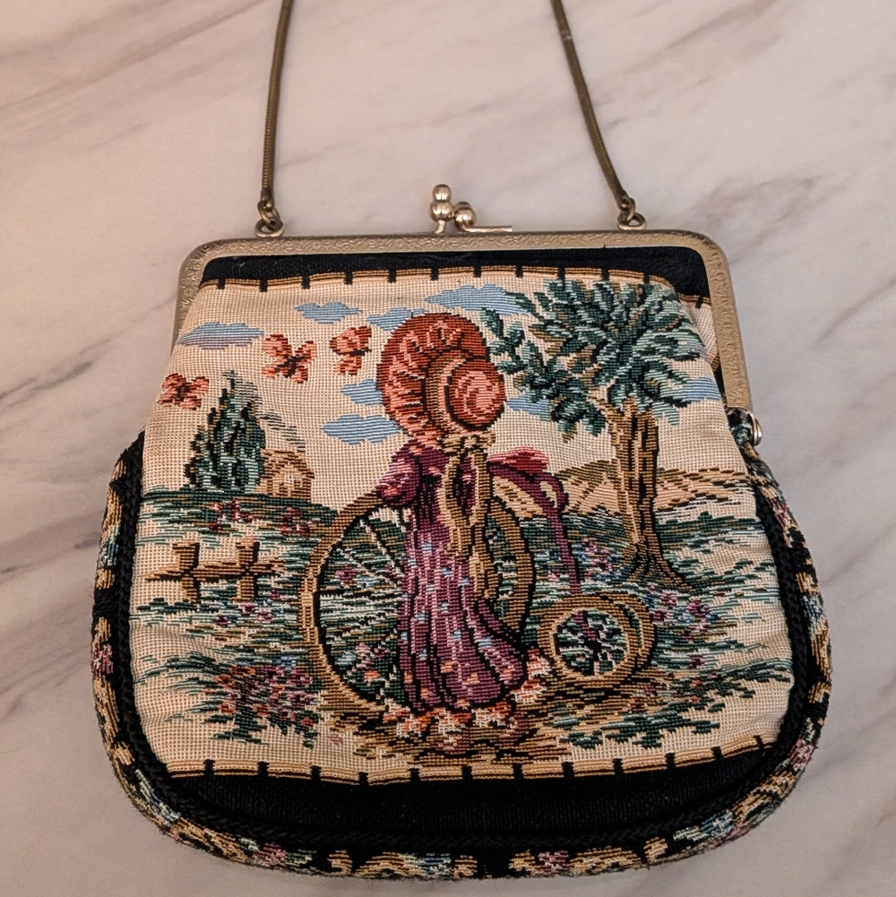 Small Vintage Tapestry Bag
